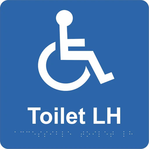 Braille Sign - Accessible Toilet LH