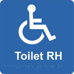 Braille Sign - Accessible Toilet RH