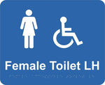 Braille Sign - Female Accessible Toilet LH