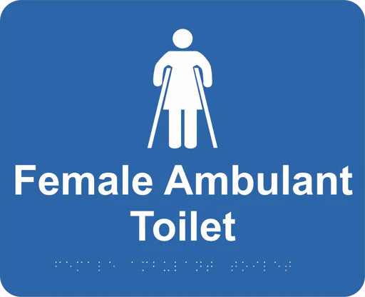 Braille Sign - Female Ambulant Toilet