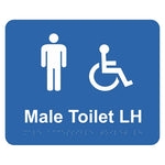 Braille Sign - Male Accessible Toilet LH