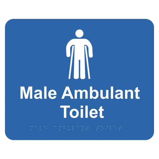 Braille Sign - Male Ambulant Toilet