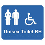 Braille Sign - Unisex Accessible Toilet RH