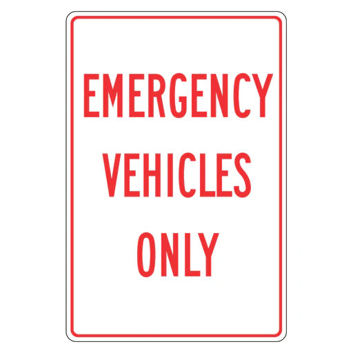 Car Park Sign - Emergency Vehicles Only