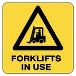 Cone Label - Forklifts In Use