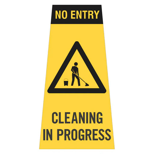 Cone Sign - No Entry Cleaning In Progress