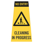 Cone Sign - No Entry Cleaning In Progress