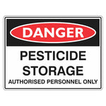 Danger Sign – Pesticide Storage