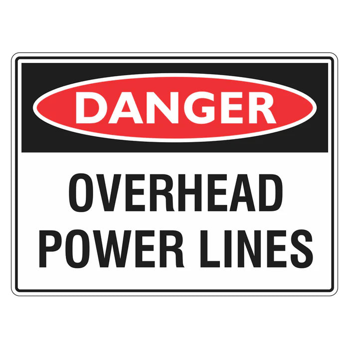 Danger Sign – Overhead Power Lines