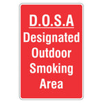 Designated Outdoor Smoking Area Sign