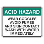 Emergency Sign - Acid Hazard