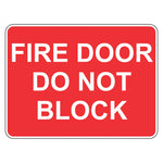 Fire Door Sign - Do Not Block