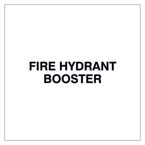 Fire Door Text - Fire Hydrant Booster