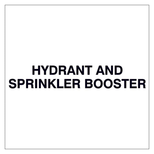 Fire Door Text - Hydrant And Sprinkler Booster