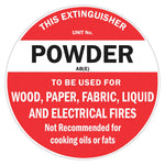 Fire Extinguisher Disc - Powder (Wood, Paper)