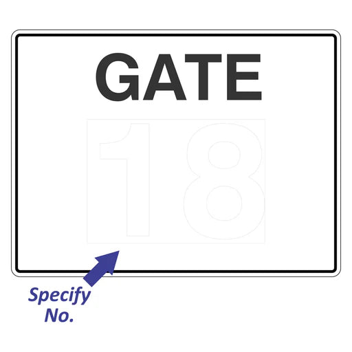 Gate Number Sign