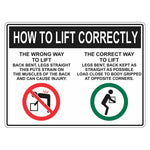 How To Lift Correctly Sign