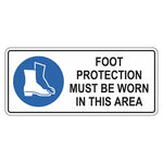 Mandatory Sign - Foot Protection Must Be Worn In This Area