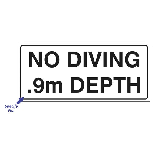 No Diving Sign