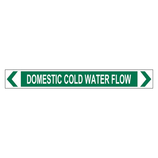 Pipe Marker - Domestic Cold Water Flow