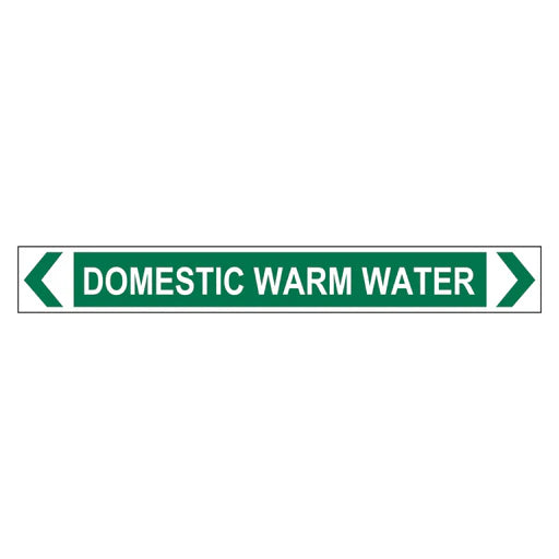 Pipe Marker - Domestic Warm Water