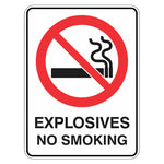 Prohibition Sign - Explosives No Smoking