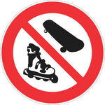 Prohibition Sign - No Skateboards / Rollerblades