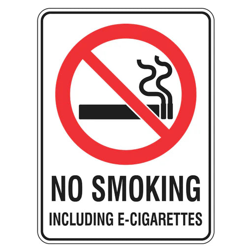 Prohibition Sign - No Smoking Including E-Cigarettes