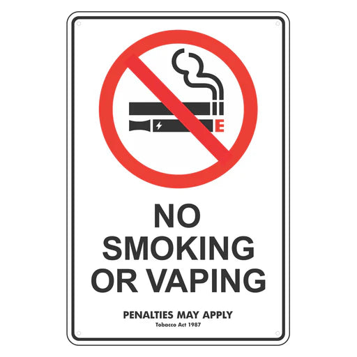 Prohibition Sign - No Smoking Or Vaping On This Premises