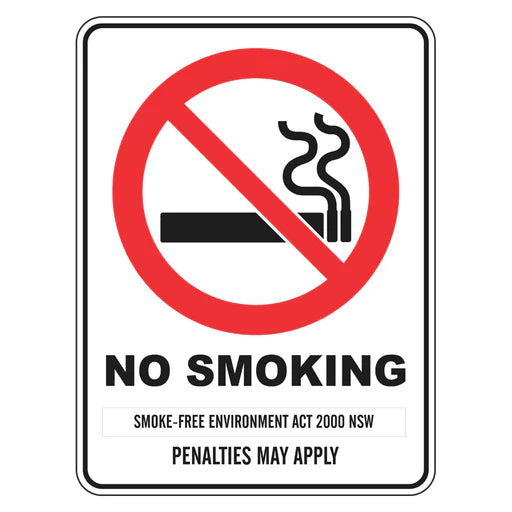 Prohibition Sign - No Smoking Penalties May Apply