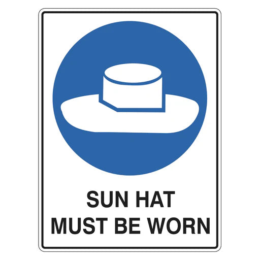 Sun Safety Sign - Sun Hat Must Be Worn