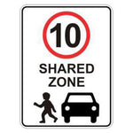 Traffic Sign - 10 KM Shared Zone