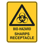 Warning Sign - Bio-Hazard Sharps Receptacle