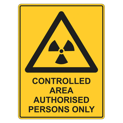 Warning Sign - Controlled Area Authorised Persons Only