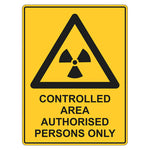 Warning Sign - Controlled Area Authorised Persons Only