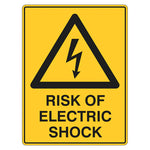 Warning Sign - Risk Of Electric Shock